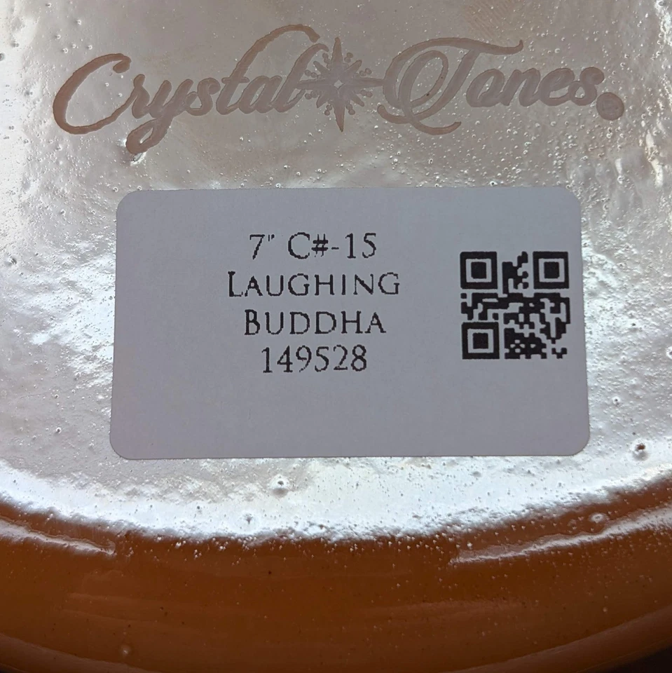 Crystal Tones 7" Laughing Buddha Clear Quartz Crystal Singing Bowl (C#-15) - Image 4 of 4