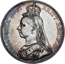1889 Crown - Victoria British Silver Coin