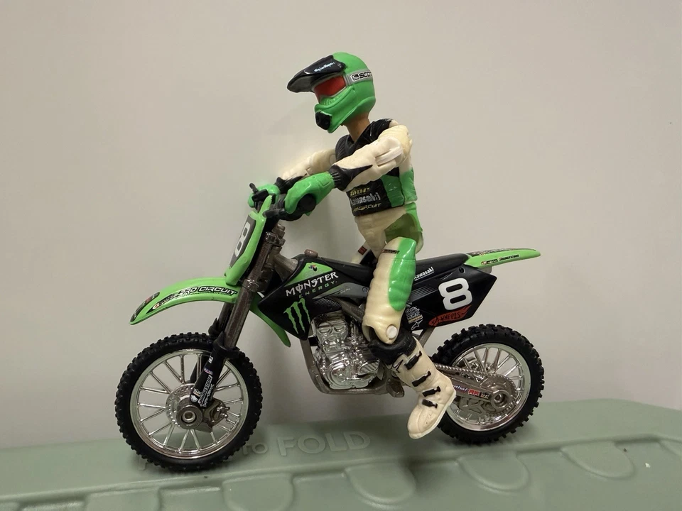 2005 Hot Wheels Moto Grant Langston #8 Dirtbike Toy Motocross Figure Moto-X Rare - Image 2 of 4
