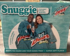 Snuggie Mountain Dew Baja Blast Wearable Super Soft Fleece Blanket with Sleeves