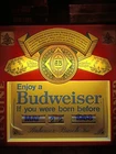 New ListingBudweiser Bar  Light Up Beer Sign Very VINTAGE Enjoy Bud... Month, Year. Works!