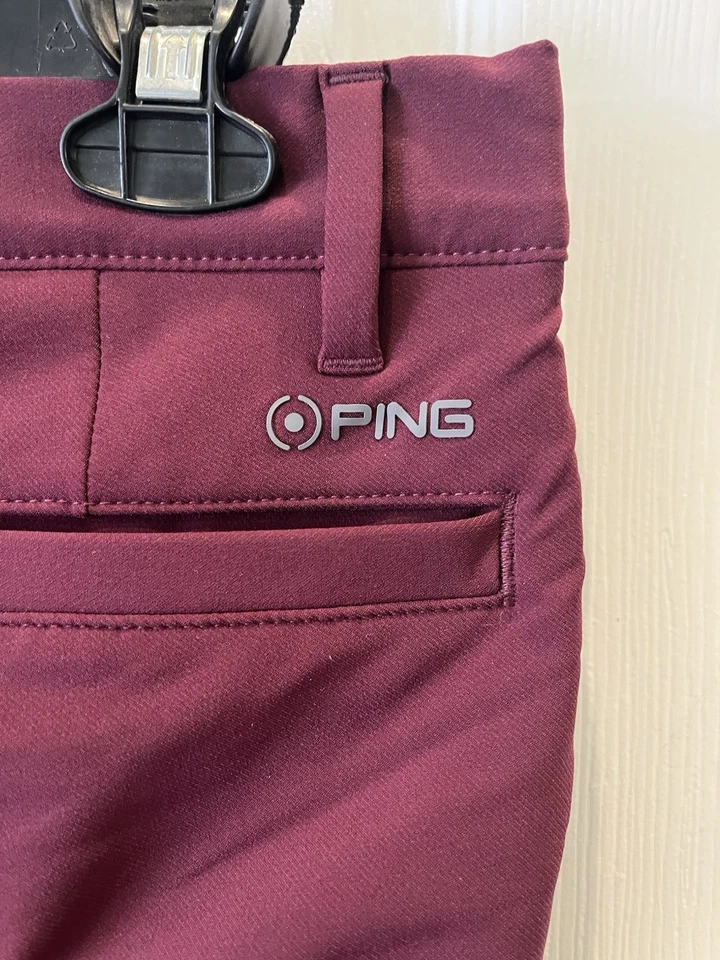 Pantalones de golf térmicos cálidos Ping Sensor para hombre talla 32x26 granate rendimiento Foto 4 de 4