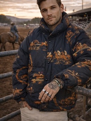 Ralph Lauren Large Equestrian Down Jacket Rodeo Horse Coat Polo