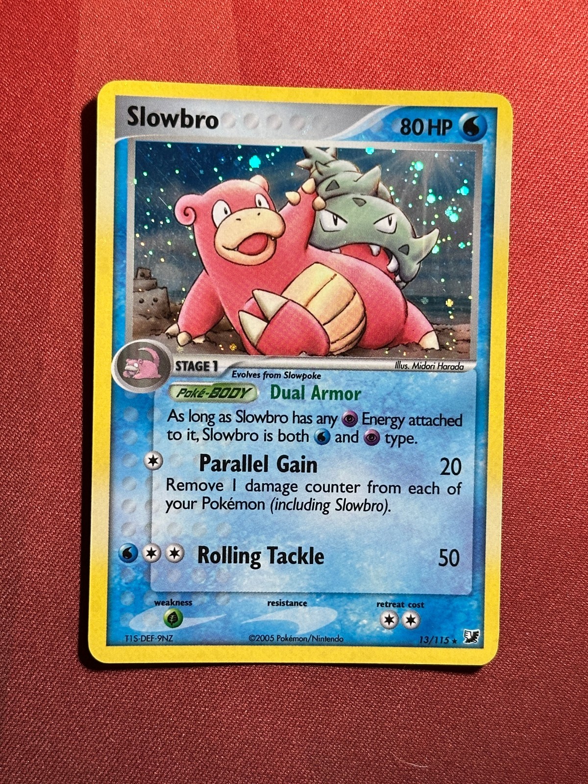 SLOWBRO 13/115 EX Unseen Forces HOLO rare Pokemon TCG card NM+ CLEAN