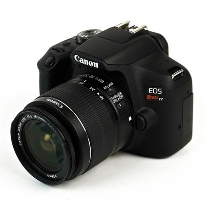 Canon EOS Rebel T7 24.1MP Digital Camera w/ 18-35mm & 75-300mm Lenses & Bag -A