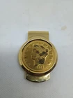 KELLOGG & COMPANY 1854 Liberty Head Faux Coin Vintage Gold Tone Money Clip