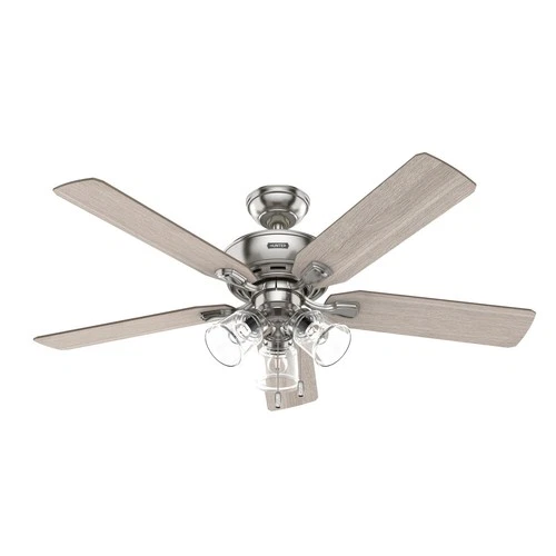 Hunter 52 in Rosner Ceiling Fan Pull Chain 3 Lights Traditional Transitional - Picture 1 of 5