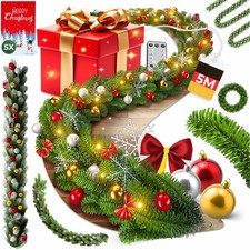 KESSER® Weihnachtsgirlande Beleuchtung 100 LED Tannen Girlande Weihnachtsdeko