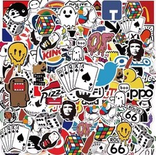 50 Pcs Cool Brand Logo Stickers Laptop Skateboard Phone Waterbottle