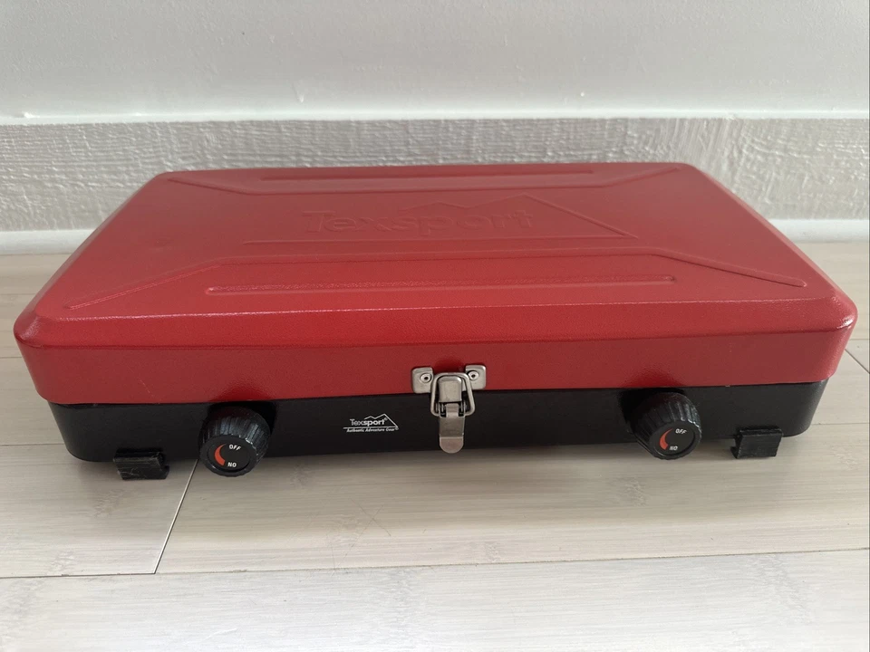 NUEVA ESTUFA TEXSPORT 14205 DOBLE QUEMADOR CAMPING PROPANO CAMPAMENTO NUEVA EN CAJA Foto 3 de 4