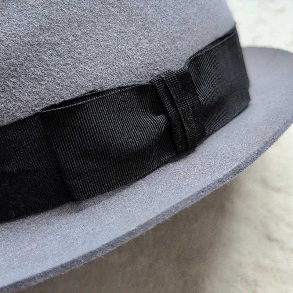 Christy's London 62cm Fedora Trilby Hat Fine Fur Felt Handmade England Grey - Image 3 of 4