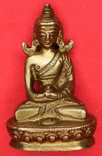 Sitting Lord Buddha Statue Handmade Brass Budha Figure Figurine Sculpture BA1008