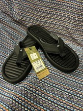 NEW Size 10 Men s Reef Black Companero Flip Flop Flops Sandals Sandal Mens Shoes