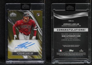 2024 Topps Chrome Black Gold Refractor /50 Jordan Lawlar #CBA-JL Rookie Auto RC
