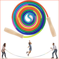 Springseil Kinder 5M Seilspringen Mehrspieler HöLzerne Kugelgriff Fitness Spiel