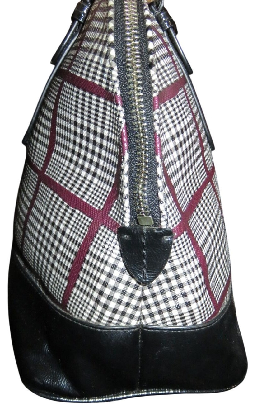 Coach 2014 Peyton Glen Plaid Printed Dome Cora Leather Satchel & Matching Wallet image 4
