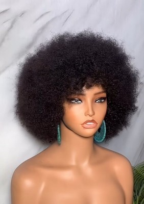 Afro Lockenperücke, kuscheliges Echthaar. Es ist eine volle dicke Perücke Empress'Touch