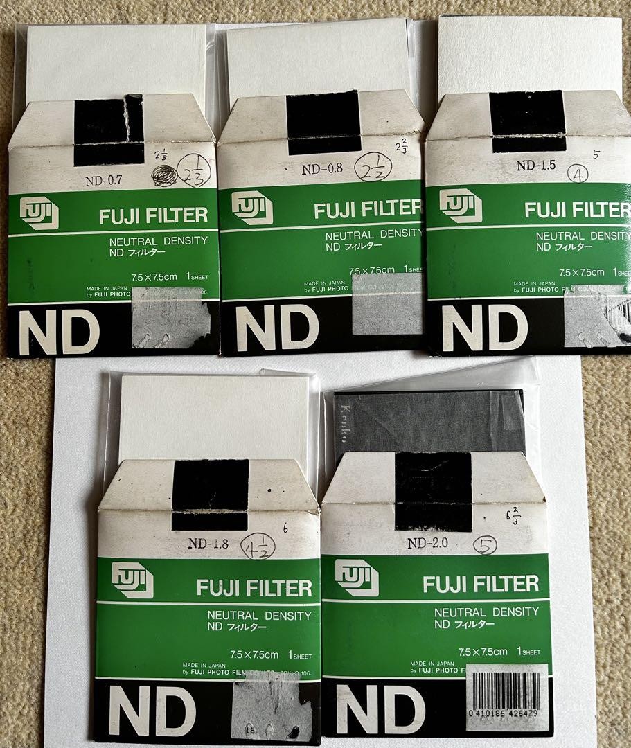 Fuji 7.5cm Adjustable ND Filter Set 8pcs Technical Paper Mount for Light Reduction