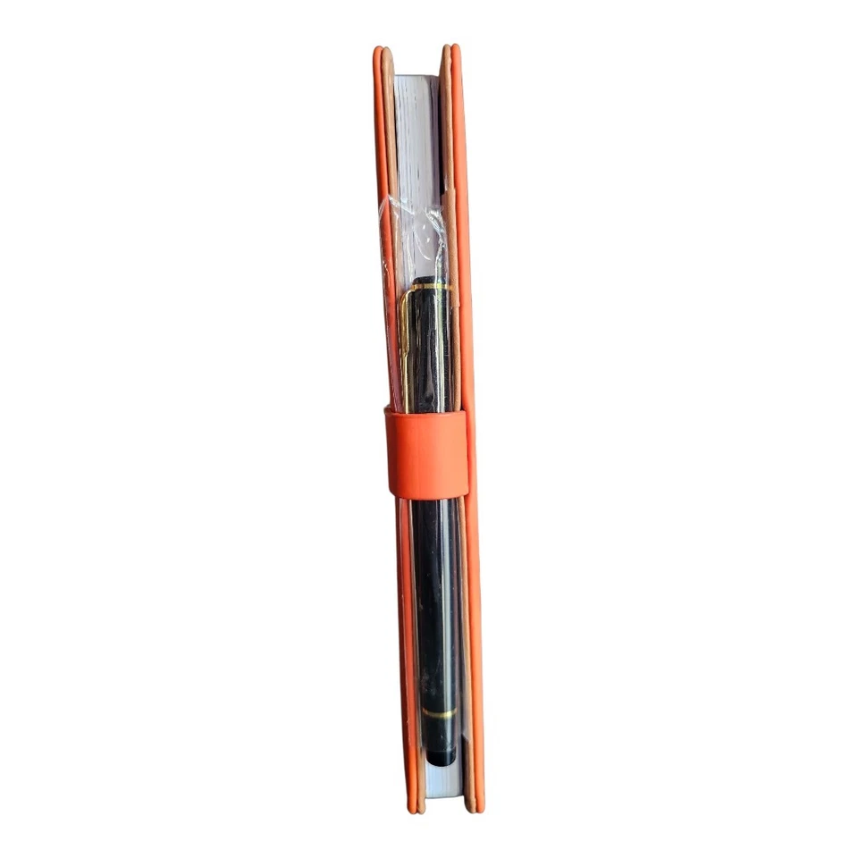 Hermes Orange Notebook Cover Journal Diary With Pen NEW GWP Magnetic Closure - Image 4 of 4