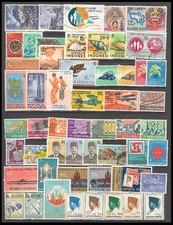 (AT1371) INDONESIA - 54 OLD STAMPS ON STOCKPAGE. NICE RANGE