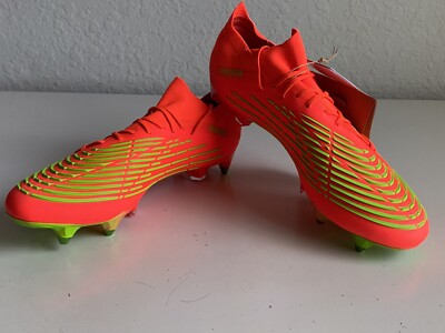 Adidas Predator Edge.1 L S Solar Red Football Soccer Boots Shoes Men s Sz 10.5