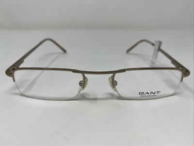 Gant Eyewear G MARK SGLD 50-20-143 Satin Gold Half Rim Eyeglasses Frame CK59