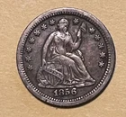 1856-o Seated Liberty Half Dime 1/2 10c   , nice XF