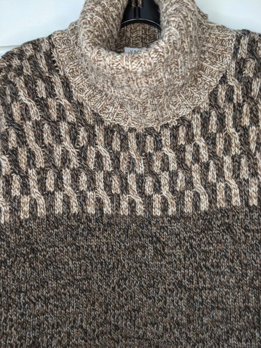 VERONICA BEARD Sweater Women sz S Brown Fair Isle  Pullover BIA Turtleneck NWT - Picture 4 of 7