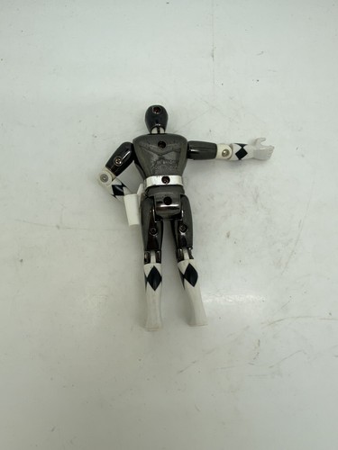 1993 Power Ranger Auto Morphin Black Ranger Flip Head Figure - Picture 2 of 2
