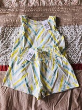 Gap Baby Toddler 2 Piece Tank Short Set, Yellow and Blue, 18-24M - BRAND NEW