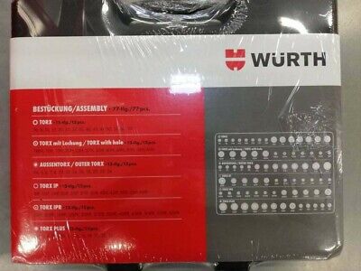 Wurth 1/4+3/8+1/2 Inch Extensive TX Assortment 77 Pieces | eBay Wurth 1/4+3/8+1/2 Inch Extensive TX Assortment 77 Pieces | eBay