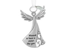Metal Angel Sister Ornament, Gifts For Sisters 2025, Stocking Stuffer, Gift Box