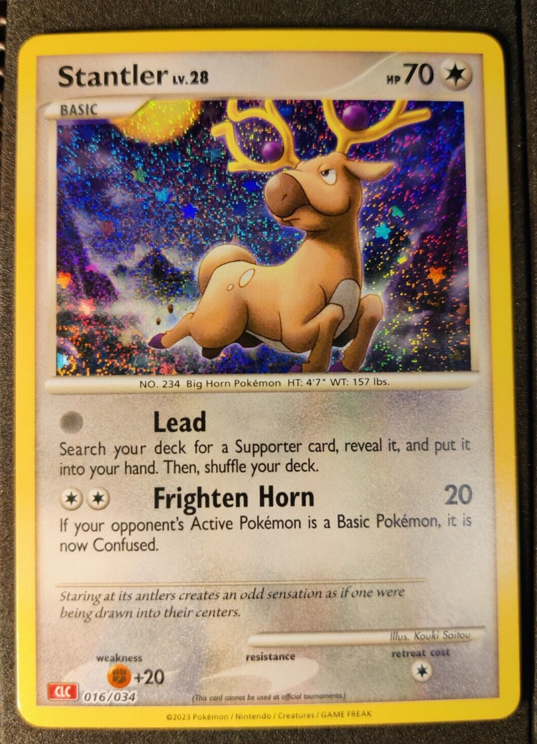 Pokemon Stantler 016/034 Holo Pokemon Card Game Classic English New Promo