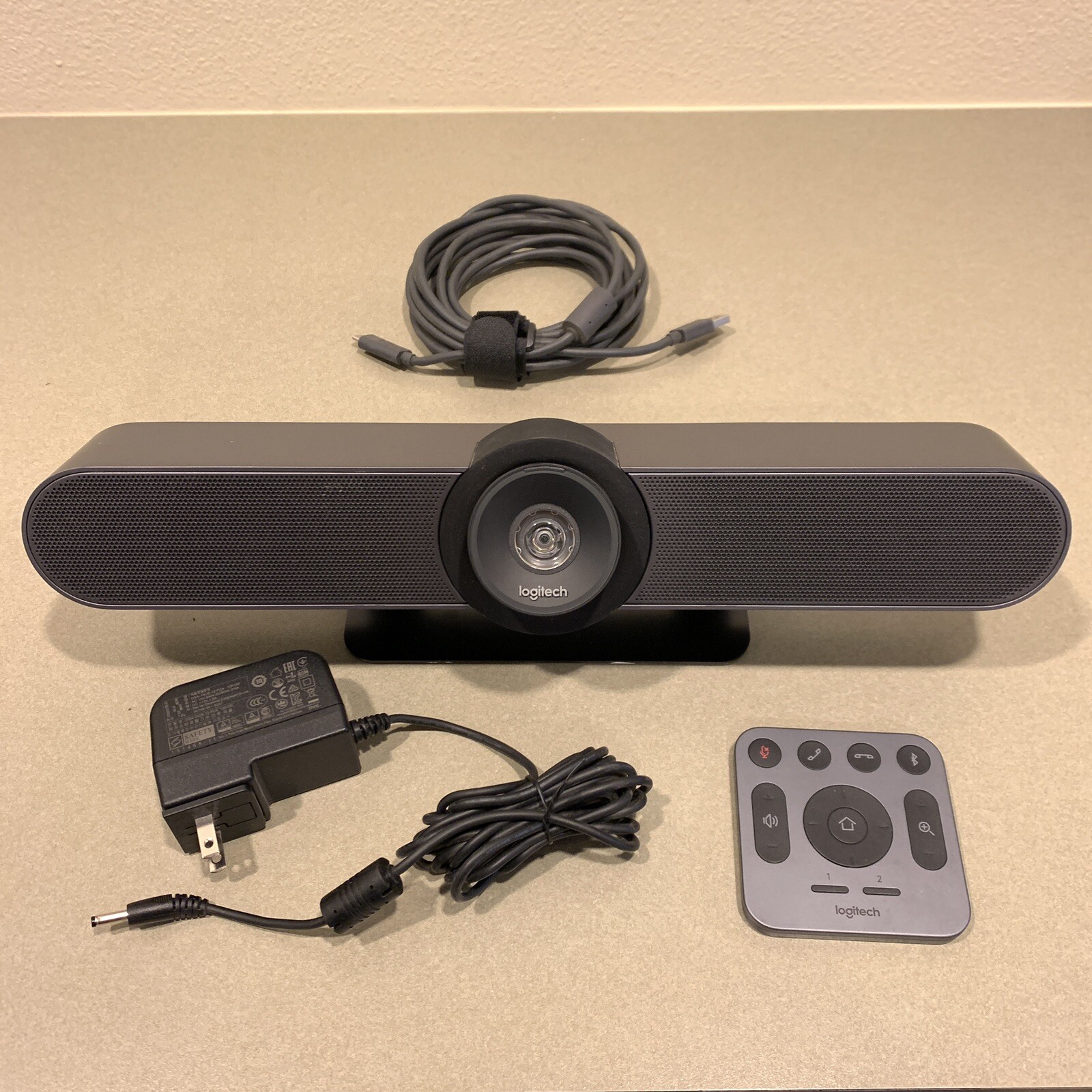 Logitech MeetUp VR0007 Video Conference Camera, Remote, USB, Power Cable, Used eBay