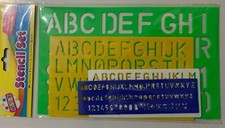 Stencil Set Alphabet 4 X Letters Plastic Stencils Large Number Stencil School