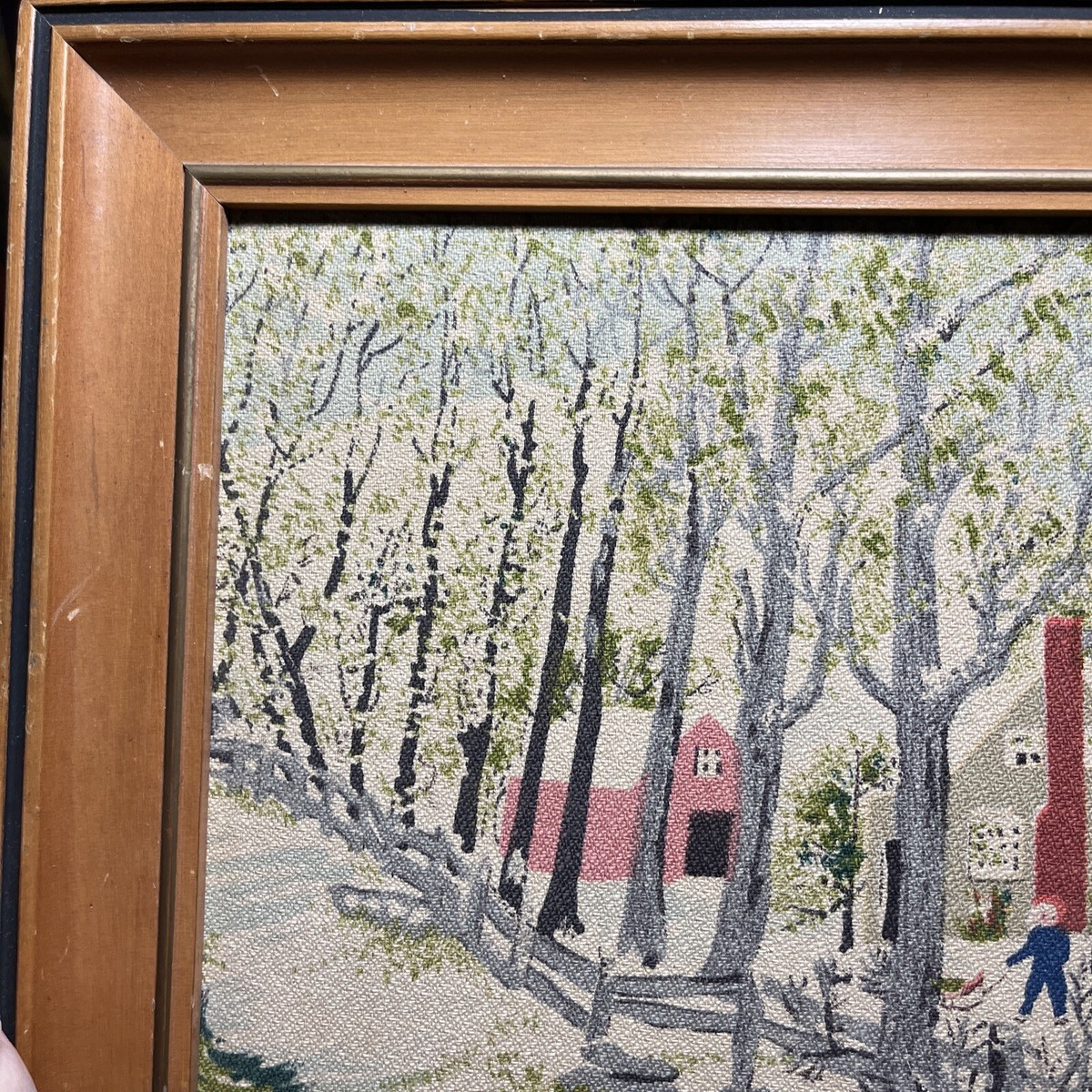 EARLY SPRINGTIME ON THE FARM Grandma Moses S-970 Richards Boston