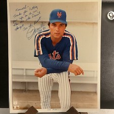 Lee Mazzilli New York Mets 1986 Champs Signed Photo Inscribed VTG HOF