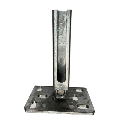 Variable Dübelplatte Verstellbar 60x40 Zink Zaun Fußplatte Adapter Schwenk