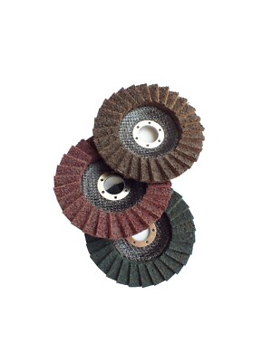 TechDiamondTools Set of 3 High Quality Non-Woven Flap Discs with Fiberglass