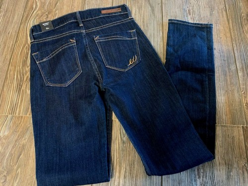 NWT Womens Express Dark Blue Mid Rise Skinny Fit Denim Stretch Jeans 0 Regular - Picture 3 of 4