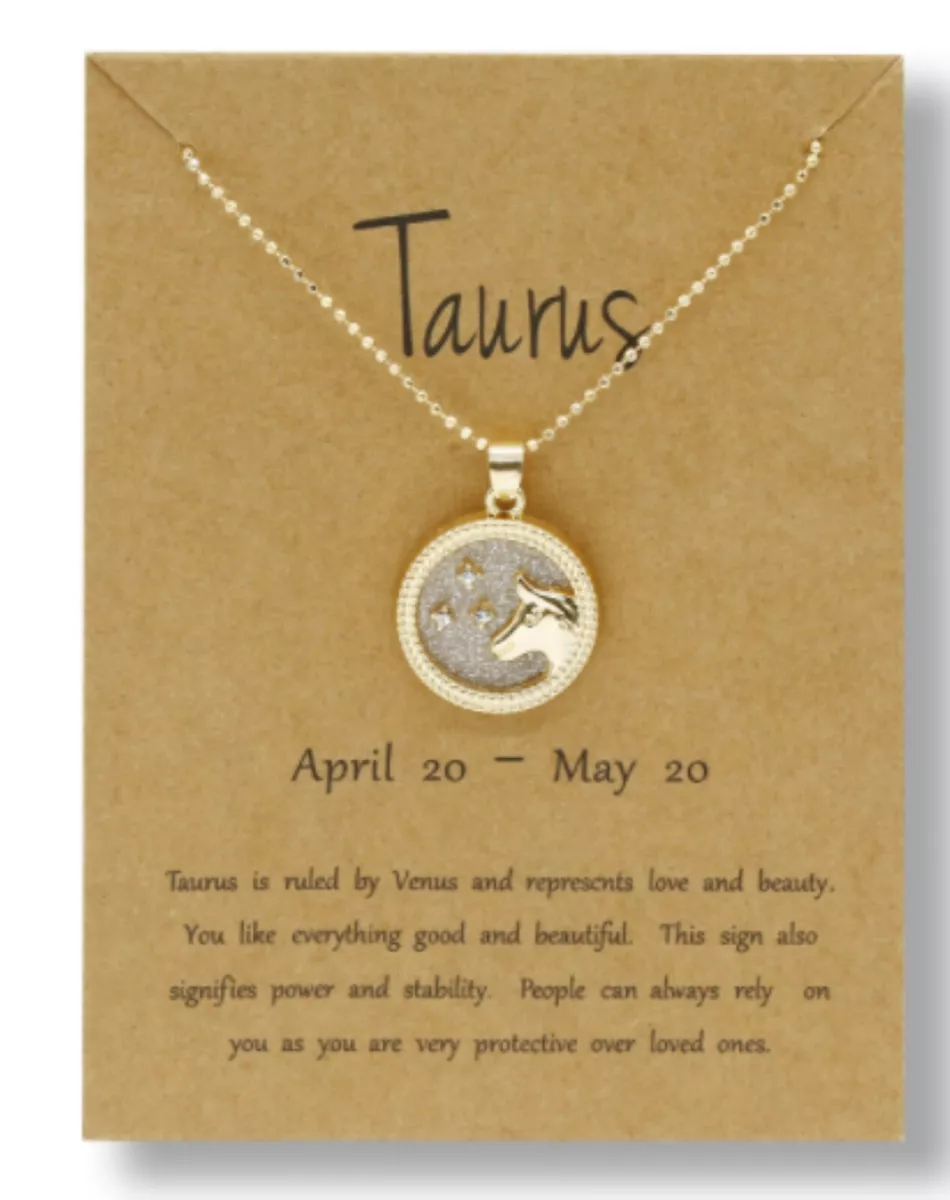 Taurus horoscope necklace deals
