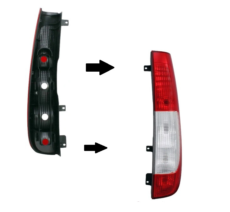 Feu arriere droit Mercedes Vito W639 phare de rechange pour camionnette et van OEM 6398200264