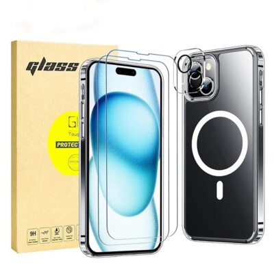 For Apple iPhone 17 16 15 14 Pro Max Mag Safe Clear Case Shockproof