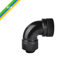 Thermaltake G1/4 PETG Tube 90Deg Compression Fitting 5/in OD , CL-W097-CA00BL-A