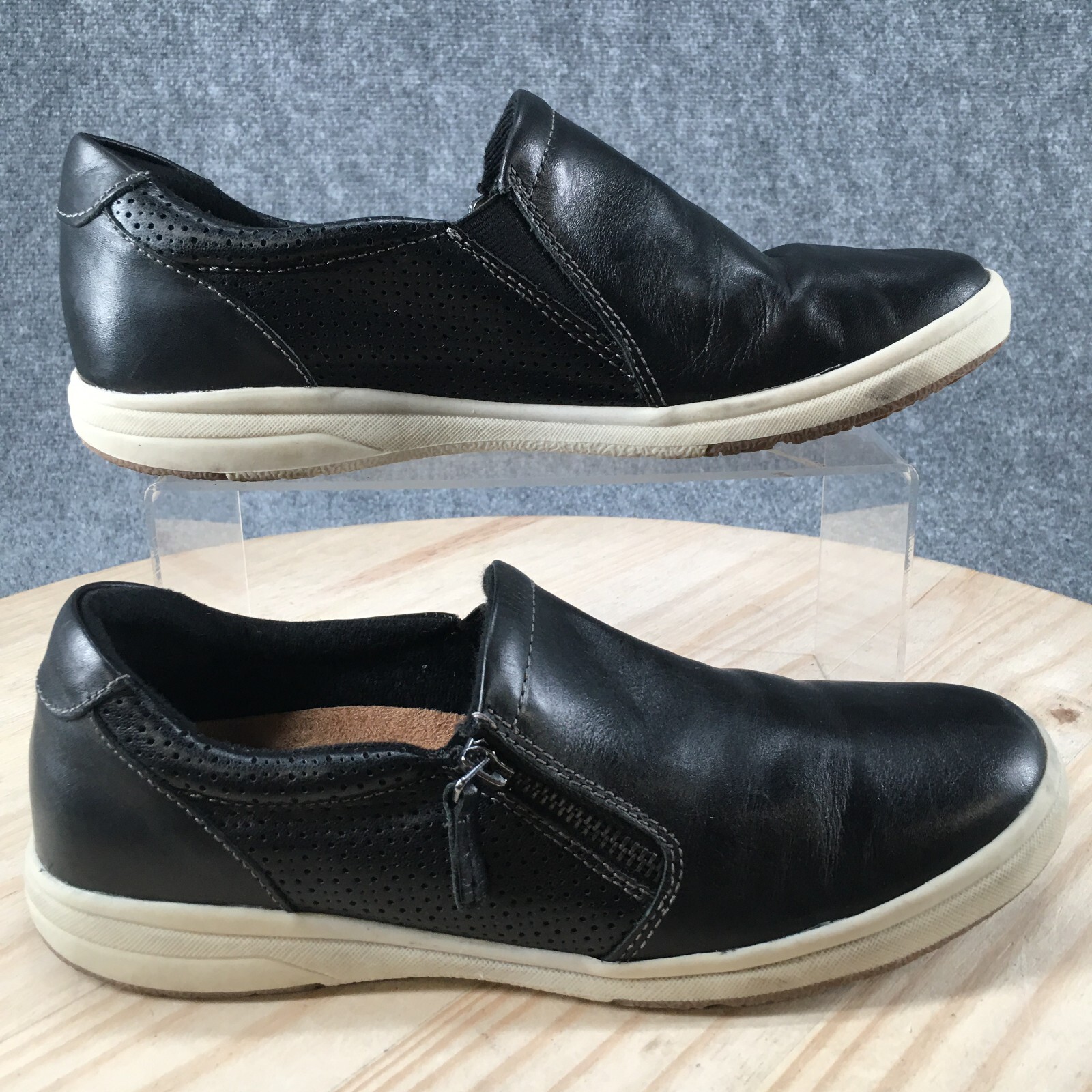 Earth Origins Shoes Womens 9.5 M Elsie Slip On Sneakers Black Comfort