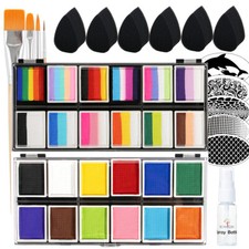 Bowitzki Face Painting Kit For Kid Halloween Party Split Cake Palette Face Paint