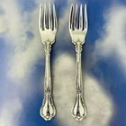 2 CHANTILLY GORHAM STERLING SILVER SMALL SALAD  FORKS HIGH GRADE MONO