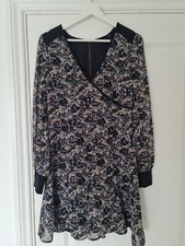 Ladies lovely long sleeve, fit and flare, mini, autumn, winter dress Size 10