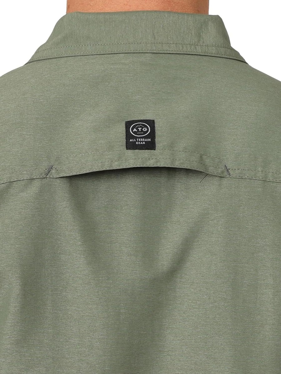 Chemise boutonnée verte homme Wrangler ATG 3X pêche en plein air