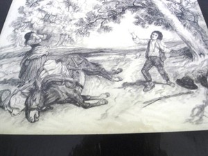 Détails Sur Guillaumet Gustave1840 1887 Tristesse Dessin Du 19è Au Crayon Noir F